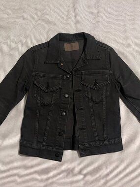 RARE Alexander Wang Made in Japan Sculpted Denim Jacket Black Small fits XS
